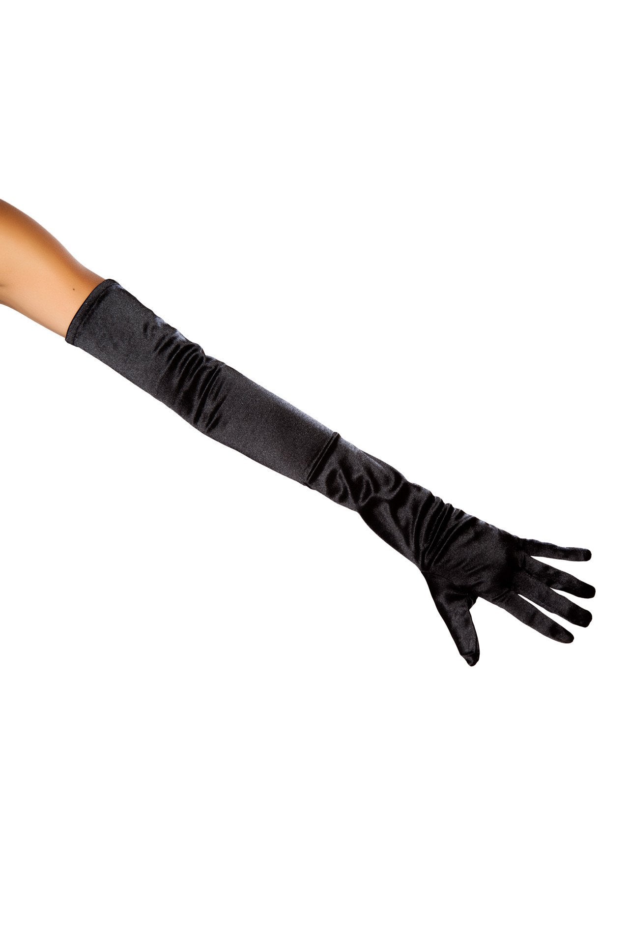 Stretch satin gloves